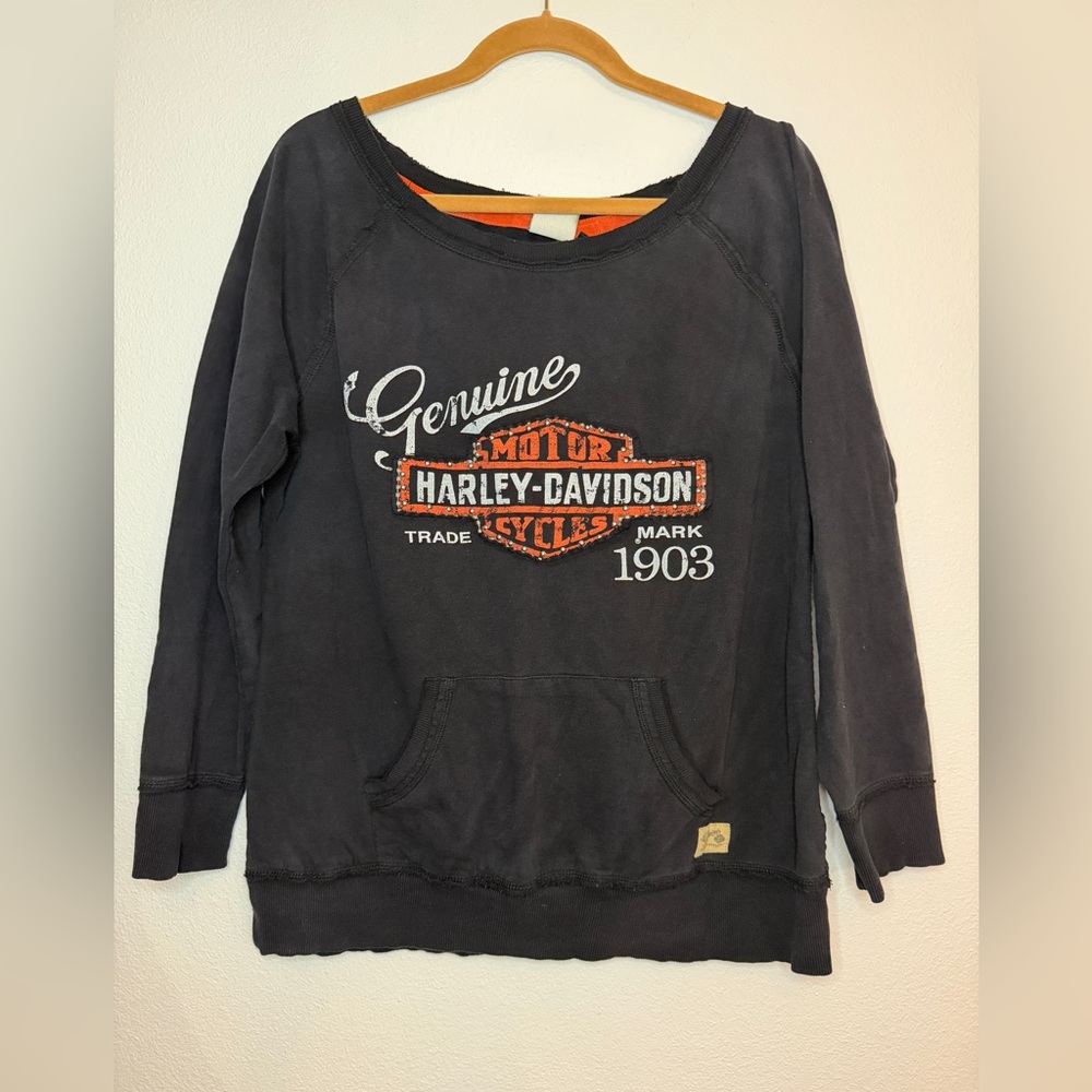 Harley Davidson Motorcycles Genuine Distressed Sweatshirt Women’s XL